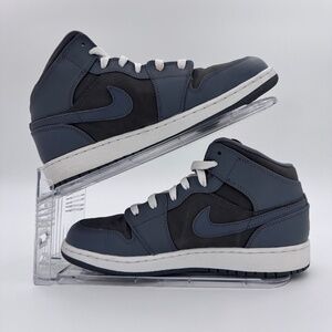 Boys Nike Air Jordan 1 Mid Retro "Cool Grey" Youth Athletic Shoe - Size 6Y